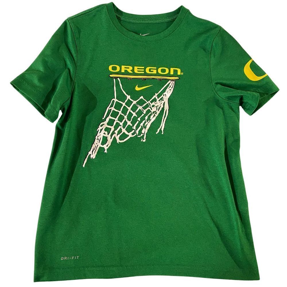 Nike Short Sleeve Legend Tee NCAA Oregon Ducks Green B21505D Boys T-Shirt Size M